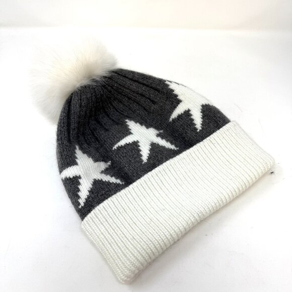 🆕️ 💖💖 "Your a STAR" Fox Pom Pom Toque White - Picture 2 of 2